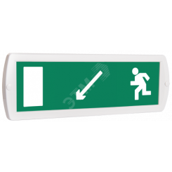 Оповещатель охранно-пожарный световой Т 24 Человек влево стрелка влево-вниз в дверь (зеленый фон)