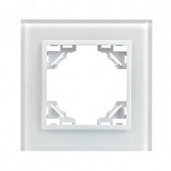 Минск Рамка 1-местная стеклянная белая EKF Basic Минск Рамка 1-местная стеклянная белая EKF Basic