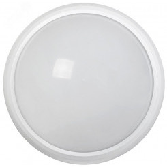 Светильник светодиодный ДБП-12w 6500К 960Лм IP65 круглый пластиковый белый
