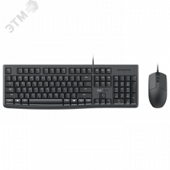 Комплект клавиатура + мышь проводной, USB черный