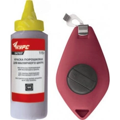 Шнур малярный отбойный, ABS пластиковый корпус 30 м + краска разметочная 115 гр