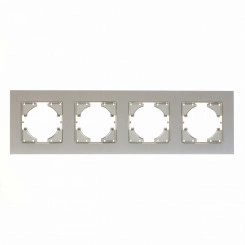 UGRA рамка 4-местная, алюминий, серебро. UGRA рамка 4-местная, алюминий, серебро.