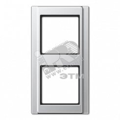 Рамка 2 поста алюминий Рамка 2 поста алюминий