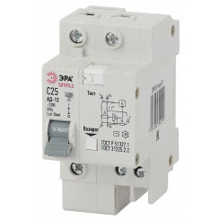 Автоматический выключатель дифференциального тока S SIMPLE-mod-33 АД-12 (AC) C40 30mA 6кА 1P+N ЭРА