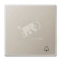 Клавиша для выключателя с символом  звонок   благородная сталь