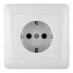 Розетка 1-м СП 1мод. Хит 16А IP20 250В с заземл. без защ. шторок бел. SchE RS16-134-B Розетка 1-м СП 1мод. Хит 16А IP20 250В с заземл. без защ. шторок бел. SchE RS16-134-B