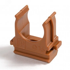 Крепёж-клипса для труб АБС-пластик бук д32 в малой упаковке (10шт/500шт уп/кор) Промрукав