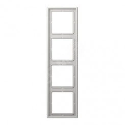 Рамка 4-я для горизонтальной/вертикальной установки  Серия- LS990  Материал- дуропласт  Цвет- светло-серый