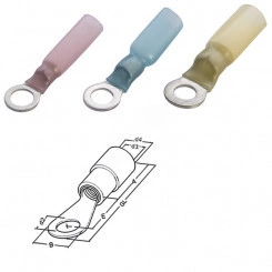 Наконечник кольцевой, термоусадочная изоляция 0,5-1 M5 (упак. 100 шт.)