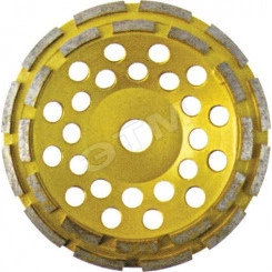 Диск алмазный шлифовальный, посадочный диаметр 22.2 мм, сегментный, двойной ряд 125 мм