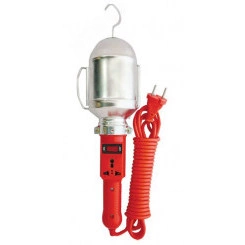 Светильник переносной 10 м. с выключателем и розеткой