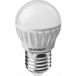 Лампа светодиодная LED 6вт Е27 дневной матовый шар