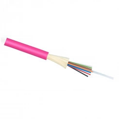 Кабель волоконно-оптический 50/125 (OM4) многомодовый, 8 волокон, плотное буферное покрытие (tight buffer), для внутренней прокладки (-25C ~ +50), LSZH, маджента RAL 4010