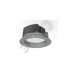 Светильник светодиодный DL-PRO круглый встраиваемый 144*71мм 20W 3000K IP65 диаметр монтажного отверстия 125-135мм серый RAL7045