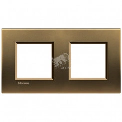 LivingLight Рамка прямоугольная 2 поста Бронза