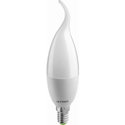 Лампа светодиодная LED 10вт Е14 дневной матовая свеча на ветру