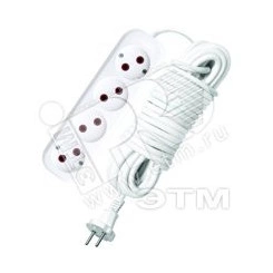 Удлинитель 4х10м ПВС 2х0.75