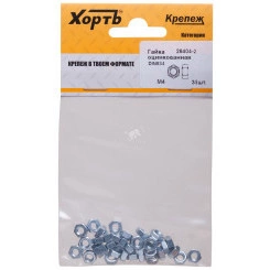 Гайка DIN934 М4 шестигранная оцинкованная (35 шт)