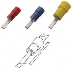 Штифт плоский изолированный 1,5-2,5 /16 мм ПВХ (упак. 100 шт.)