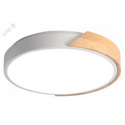 Светильник светодиодный потолочный SCANDIC ДБО-72W 4000К 5760Лм белый обрамление из натурального дерева   IP20 Jazzway