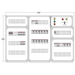 Щит управления электрообогревом DEVIBOX HR 15x1700 D330 (в комплекте с терморегулятором и датчиком температуры)