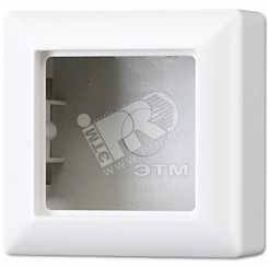 Коробка для накладного монтажа 1-я с негорючим основанием, в комплекте с рамкой  для установки устройств и накладок серии A  для горизонтальной/вертикальной установки  Серия- AS500  Материал- дуропласт  Цвет- белый