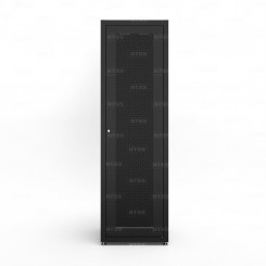Шкаф напольный телекоммуникационный NTSS RS 32U 600х600мм, 4 профиля 19, двери перфорированная и перфорированная, регулируемые опоры, боковые стенки съемные, разобранный, черный RAL 9005