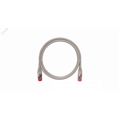 Шнур S/FTP 4 пары Кат.6a 2хRJ45/8P8C T568B 7х0165мм LSZH серый 03м Шнур S/FTP 4 пары Кат.6a 2хRJ45/8P8C T568B 7х0165мм LSZH серый 03м