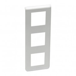 Рамка пластиковая вертикальная Mosaic 3х2 модуля алюминий