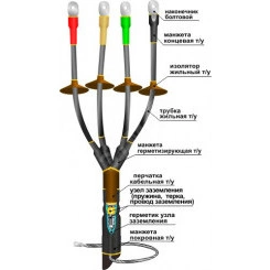 Муфта кабельная концевая 1КНТпНнг-LS-4х(150-240) с наконечниками болтовыми