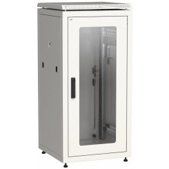 Шкаф сетевой 19 LINEA N 24U 600х800 мм стекляннаяпередняя дверь, задняя металлическая серый '