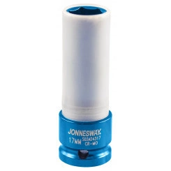 Головка торцевая ударная удлиненная тонкостенная 1/2''DR для легкосплавных колесных дисков, 17 мм Головка торцевая ударная удлиненная тонкостенная 1/2''DR для легкосплавных колесных дисков, 17 мм