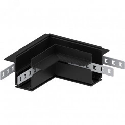 Соединитель угловой черный для низковольтного встраиваемого шинопровода Соединитель угловой черный для низковольтного встраиваемого шинопровода