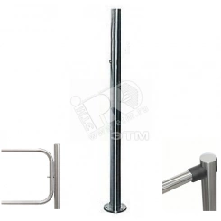 Стойка с отверстием под стопорный механизм поворотной секции и с 2-мя отверстиями дл я крепления патрубков на стороне противоположной створке с крышкой Стойка с отверстием под стопорный механизм поворотной секции и с 2-мя отверстиями дл я крепления патрубков на стороне противоположной створке с крышкой