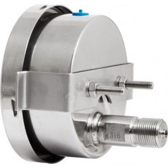 Манометр коррозионностойкий виброустойчивый осевой со скобой ТМ-521ТЭС.00 0-2.5 МРа 1/2' кл.1,0, готовый к гидрозаполнению