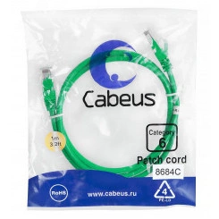 Патч-корд PC-UTP-RJ45-Cat.6-1m-GN U/UTP, категория 6, 2xRJ45/8p8c, неэкранированный, зеленый, PVC, 1м Патч-корд PC-UTP-RJ45-Cat.6-1m-GN U/UTP, категория 6, 2xRJ45/8p8c, неэкранированный, зеленый, PVC, 1м