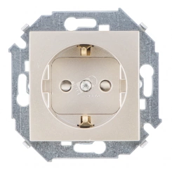 Simon15 Розетка с заземлением 16А 250В винтовой зажим шампань Simon15 Розетка с заземлением 16А 250В винтовой зажим шампань