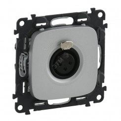 Valena ALLURE Аудиорозетка с 3-контактным гнездом XLR С лицевой панелью Алюминий Valena ALLURE Аудиорозетка с 3-контактным гнездом XLR С лицевой панелью Алюминий