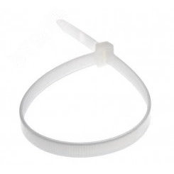 хомут-стяжка кабельная нейлоновая 450 x7,6 мм, белая, (1уп - 100шт)