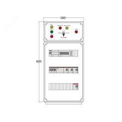 Щит управления электрообогревом DEVIBOX HR 4x4400 D850 (в комплекте с терморегулятором)