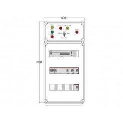 Щит управления электрообогревом DEVIBOX HR 4x4400 D850 (в комплекте с терморегулятором)