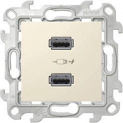 Зарядное устройство розетка 2хUSB, слоновая кость