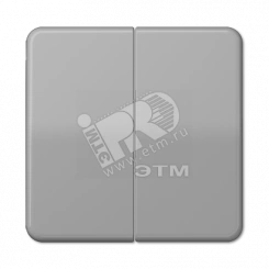 Клавиши ударопрочные для сдвоенного выключателя и кнопки  серые