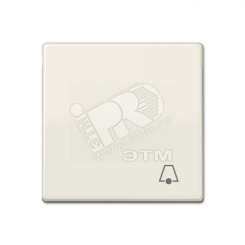 Клавиша для выключателя с символом  звонок   слоновая кость