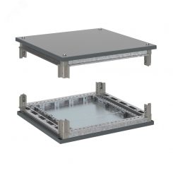 Комплект, крыша и основание, для оцинкованных шкафов OptiBox M, 1000x400 мм