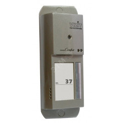Комплект блока вызова БВД-444CP-1-R на 1 абонента для совместной работы с БКМ-444. Встроенная телекамера цветного изображения с функцией  - День-ночь. Подсветка кнопок вызова и шильдов. Подставка для поворота блока на 20°. Считыватель RD-3, ключ