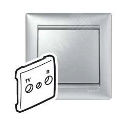 Панель лицевая выключения телевизионная TV-FM алюминий