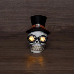 Керамическая домашняя фигурка Череп в шляпе 13.2х10.3х14.3 см Керамическая домашняя фигурка Череп в шляпе 13.2х10.3х14.3 см