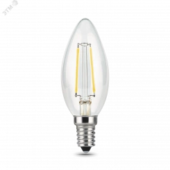 Лампа светодиодная LED 11 Вт 830 Лм 4100К белая Е14 Свеча Filament Gauss