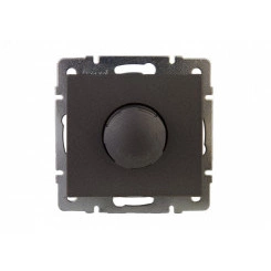 Диммер RAIN 500Вт с фильтром и предохранителем черный графит матовый механизм Диммер RAIN 500Вт с фильтром и предохранителем черный графит матовый механизм